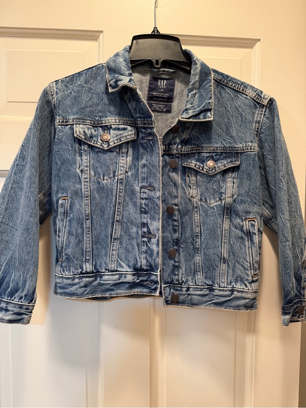 GAP Kids Washed Denim Jean Jacket - Light Blue